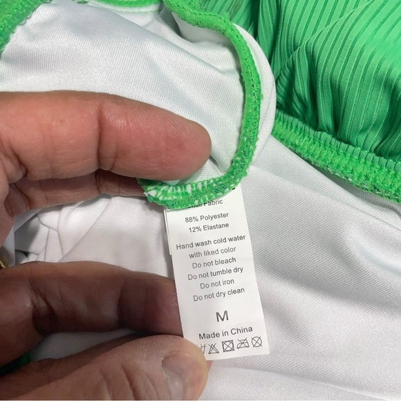 Charmo V Neck One Piece Swimsuits Ruched Tummy Control Monokini Bathing Suit - Picture 10 of 11